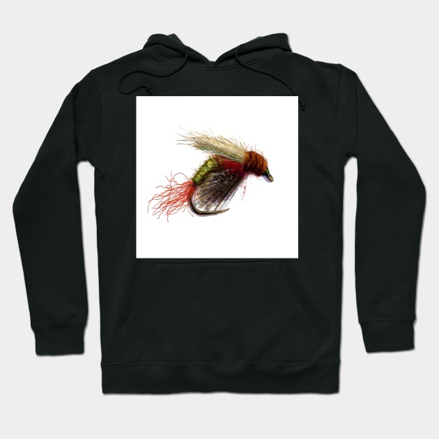 Rosenbauer's Cdc Rabbits Foot Emerger Fly Hoodie by fishweardesigns